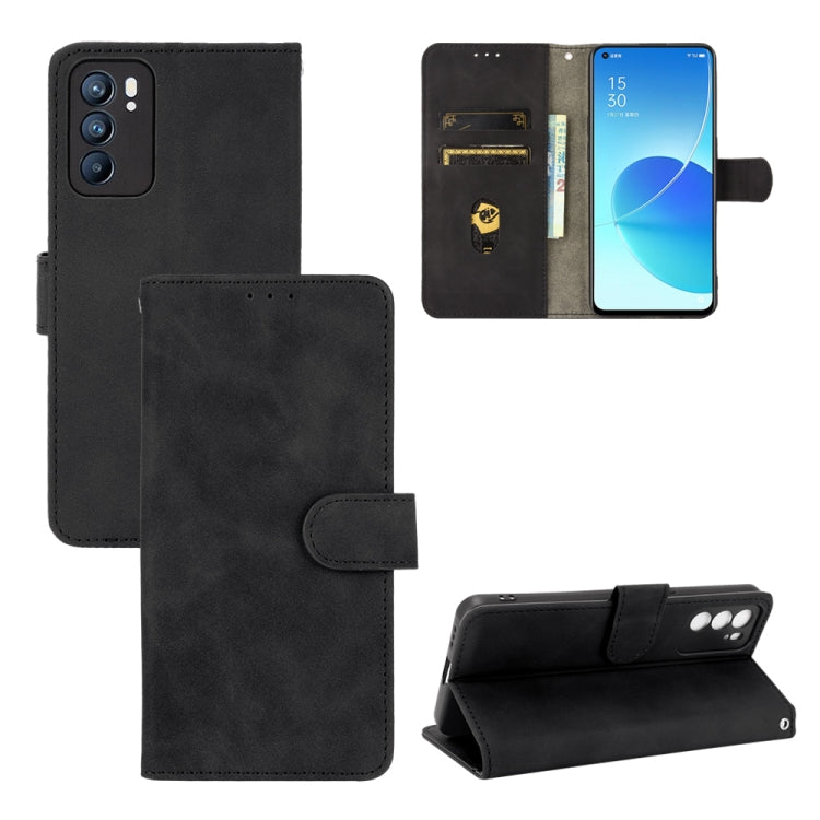 Solid Color Skin Feel Magnetic Buckle Horizontal Flip Calf Texture PU Leather Case with Holder & Card Slots & Wallet, For OPPO Reno5 A(Japan), For OPPO Reno6 Pro+, For OPPO Reno6 Pro, For OPPO Reno6