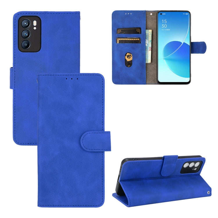 Solid Color Skin Feel Magnetic Buckle Horizontal Flip Calf Texture PU Leather Case with Holder & Card Slots & Wallet, For OPPO Reno5 A(Japan), For OPPO Reno6 Pro+, For OPPO Reno6 Pro, For OPPO Reno6