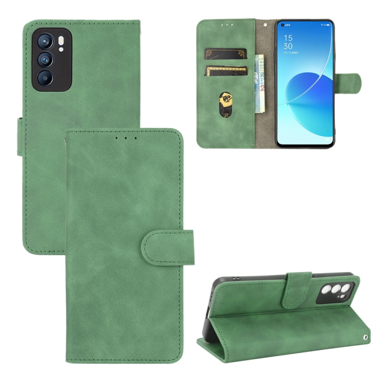 Solid Color Skin Feel Magnetic Buckle Horizontal Flip Calf Texture PU Leather Case with Holder & Card Slots & Wallet, For OPPO Reno5 A(Japan), For OPPO Reno6 Pro+, For OPPO Reno6 Pro, For OPPO Reno6