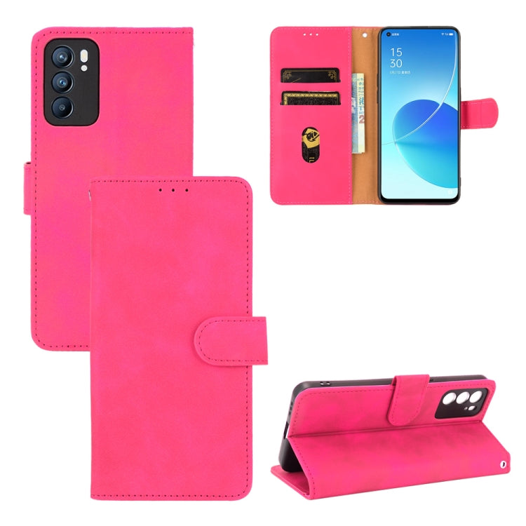 Solid Color Skin Feel Magnetic Buckle Horizontal Flip Calf Texture PU Leather Case with Holder & Card Slots & Wallet, For OPPO Reno5 A(Japan), For OPPO Reno6 Pro+, For OPPO Reno6 Pro, For OPPO Reno6