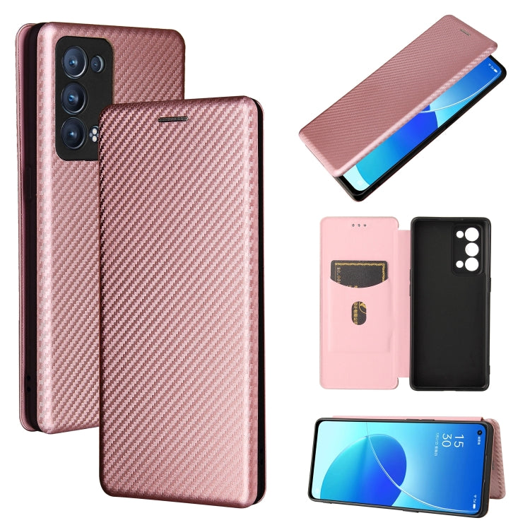 Carbon Fiber Texture Magnetic Horizontal Flip TPU + PC + PU Leather Case with Card Slot, For OPPO Reno6 Pro+ 5G, For OPPO Reno6, For TCL 20 SE, For Google Pixel 6 Pro