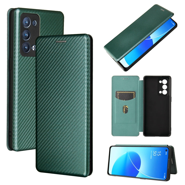 Carbon Fiber Texture Magnetic Horizontal Flip TPU + PC + PU Leather Case with Card Slot, For OPPO Reno6 Pro+ 5G, For OPPO Reno6, For TCL 20 SE, For Google Pixel 6 Pro