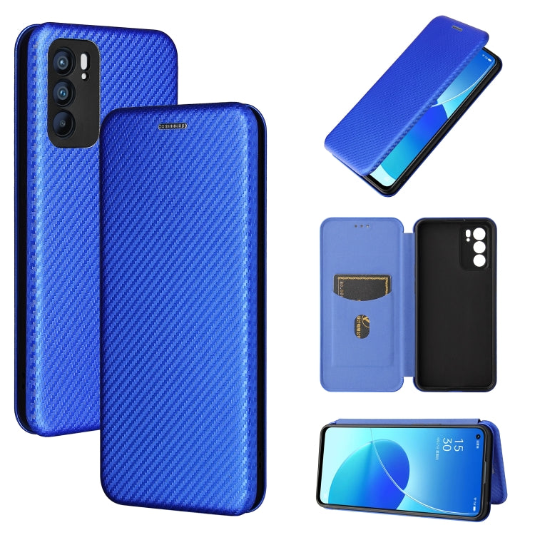 Carbon Fiber Texture Magnetic Horizontal Flip TPU + PC + PU Leather Case with Card Slot, For OPPO Reno6 Pro+ 5G, For OPPO Reno6, For TCL 20 SE, For Google Pixel 6 Pro