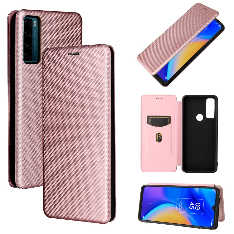 Carbon Fiber Texture Magnetic Horizontal Flip TPU + PC + PU Leather Case with Card Slot, For OPPO Reno6 Pro+ 5G, For OPPO Reno6, For TCL 20 SE, For Google Pixel 6 Pro, For Doogee X96 Pro