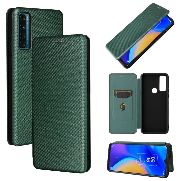 Carbon Fiber Texture Magnetic Horizontal Flip TPU + PC + PU Leather Case with Card Slot, For OPPO Reno6 Pro+ 5G, For OPPO Reno6, For TCL 20 SE, For Google Pixel 6 Pro