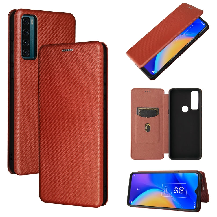 Carbon Fiber Texture Magnetic Horizontal Flip TPU + PC + PU Leather Case with Card Slot, For OPPO Reno6 Pro+ 5G, For OPPO Reno6, For TCL 20 SE, For Google Pixel 6 Pro