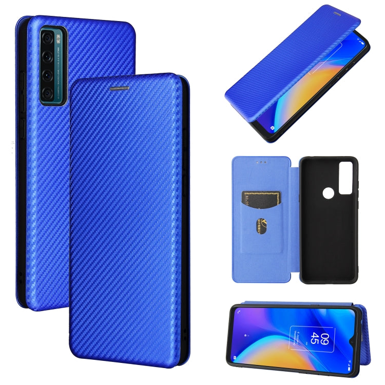 Carbon Fiber Texture Magnetic Horizontal Flip TPU + PC + PU Leather Case with Card Slot, For OPPO Reno6 Pro+ 5G, For OPPO Reno6, For TCL 20 SE, For Google Pixel 6 Pro