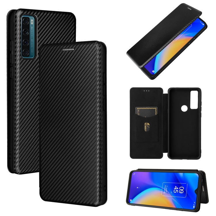 Carbon Fiber Texture Magnetic Horizontal Flip TPU + PC + PU Leather Case with Card Slot, For OPPO Reno6 Pro+ 5G, For OPPO Reno6, For TCL 20 SE, For Google Pixel 6 Pro