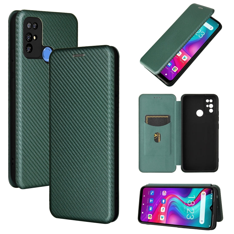 Carbon Fiber Texture Magnetic Horizontal Flip TPU + PC + PU Leather Case with Card Slot, For Doogee X96 Pro