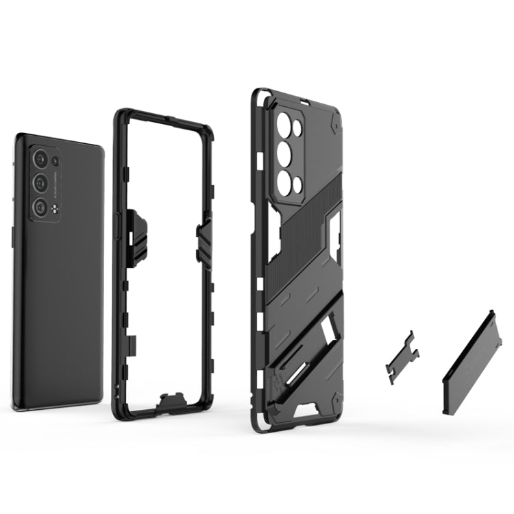 Punk Armor 2 in 1 PC + TPU Shockproof Case with Invisible Holder, For OPPO Reno6 Pro+ 5G