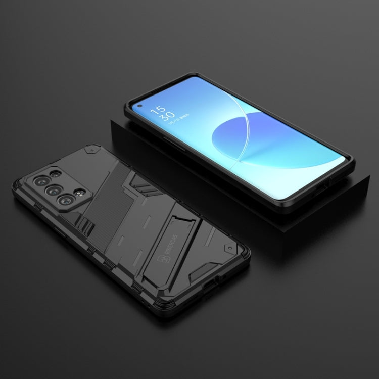 Punk Armor 2 in 1 PC + TPU Shockproof Case with Invisible Holder, For OPPO Reno6 Pro+ 5G