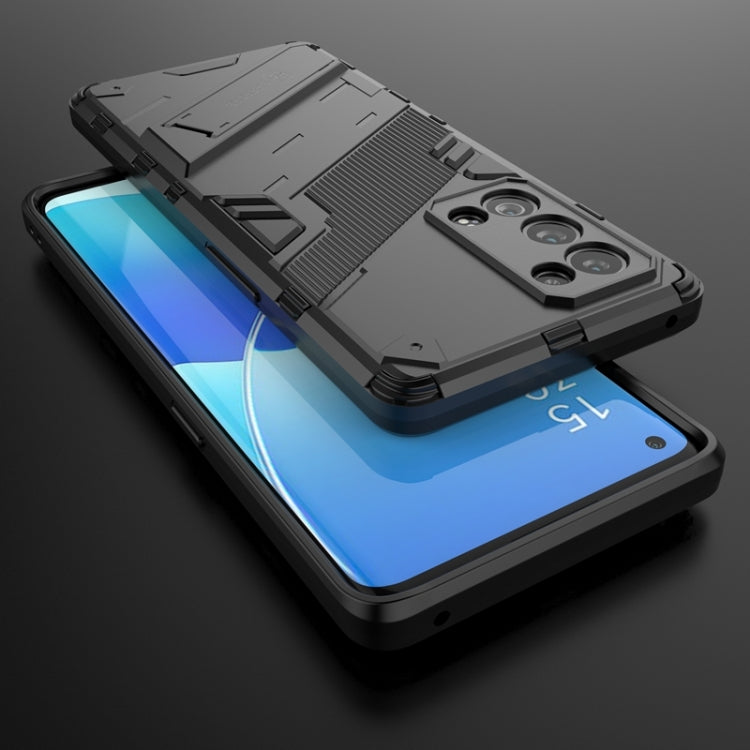 Punk Armor 2 in 1 PC + TPU Shockproof Case with Invisible Holder, For OPPO Reno6 Pro+ 5G