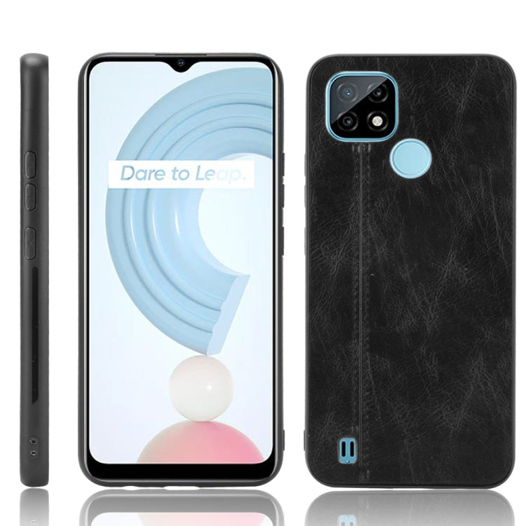 Shockproof Sewing Cow Pattern Skin PC + PU + TPU Case, For OPPO Reno6 Pro+, For OPPO Reno6 Pro, For OPPO Realme C11 2021 / Realme C20, For OPPO Realme C21