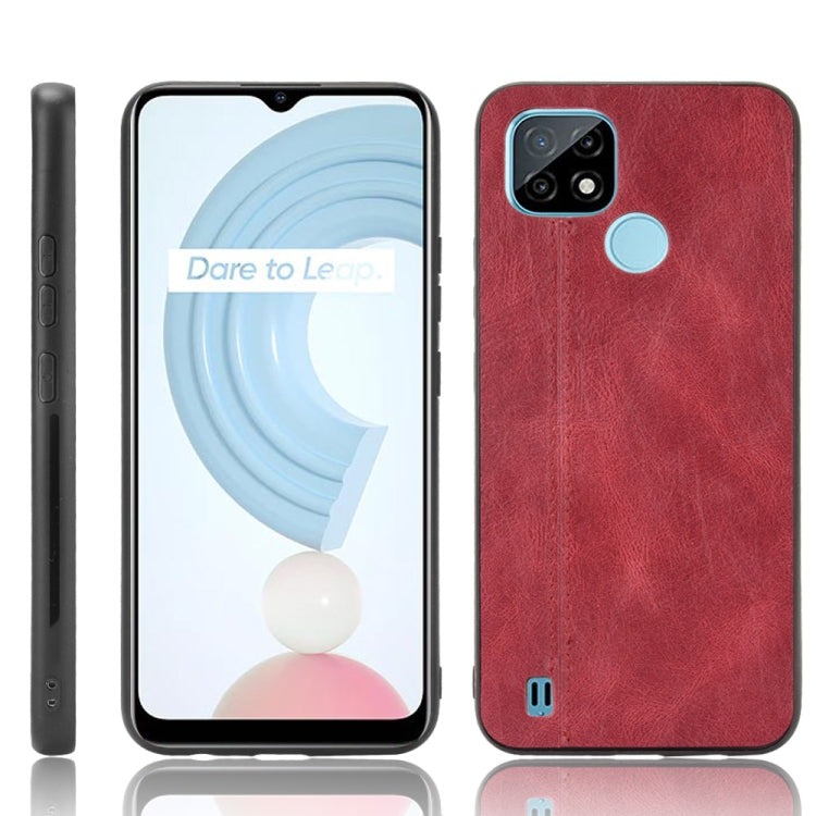 Shockproof Sewing Cow Pattern Skin PC + PU + TPU Case, For OPPO Reno6 Pro+, For OPPO Reno6 Pro, For OPPO Realme C11 2021 / Realme C20, For OPPO Realme C21