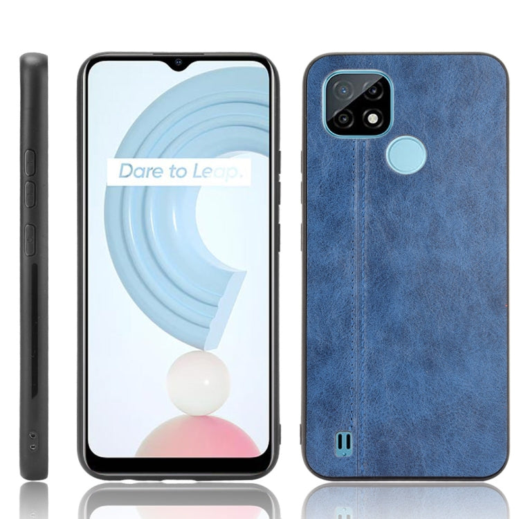 Shockproof Sewing Cow Pattern Skin PC + PU + TPU Case, For OPPO Reno6 Pro+, For OPPO Reno6 Pro, For OPPO Realme C11 2021 / Realme C20, For OPPO Realme C21