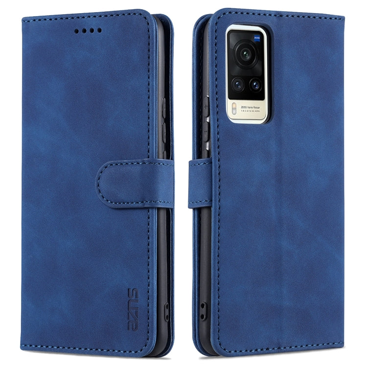 AZNS Skin Feel Calf Texture Horizontal Flip Leather Case with Card Slots &amp; Holder &amp; Wallet, For vivo V21, For vivo X60, For vivo X60 Pro
