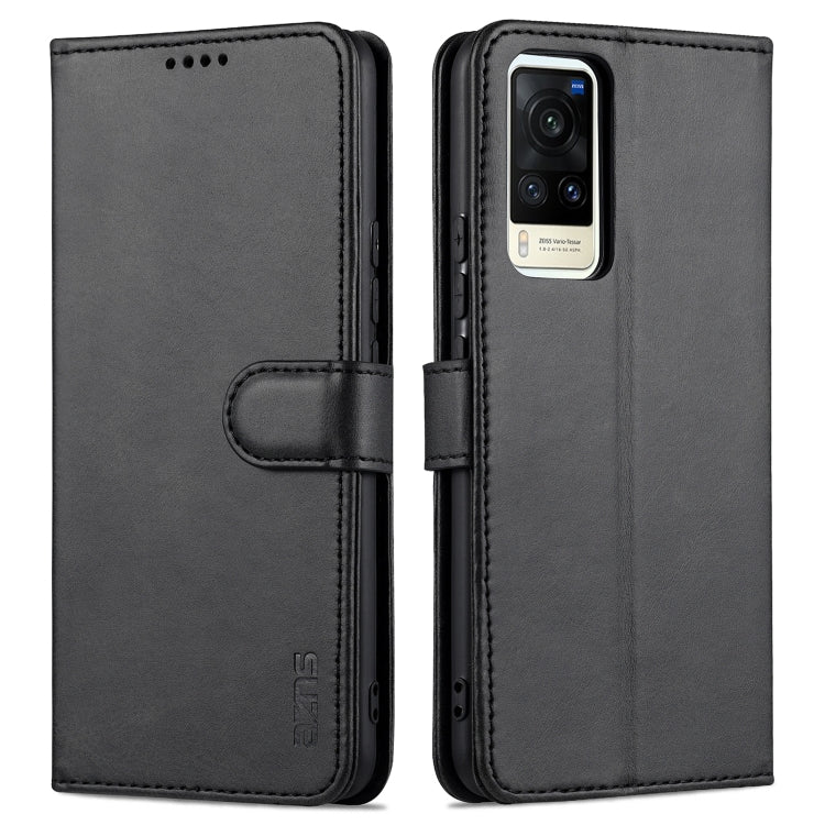 AZNS Skin Feel Calf Texture Horizontal Flip Leather Case with Card Slots &amp; Holder &amp; Wallet, For vivo V21, For vivo X60, For vivo X60 Pro