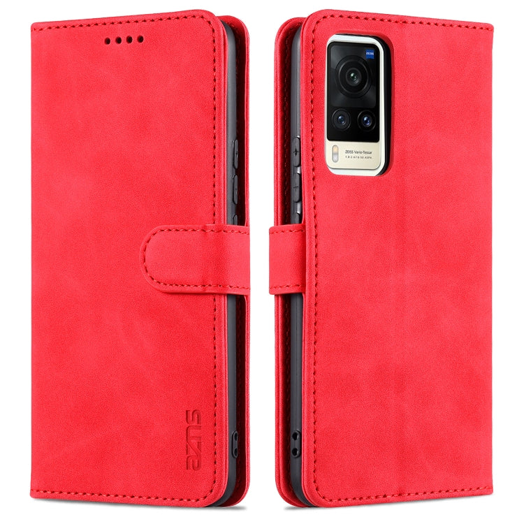 AZNS Skin Feel Calf Texture Horizontal Flip Leather Case with Card Slots &amp; Holder &amp; Wallet, For vivo V21, For vivo X60, For vivo X60 Pro