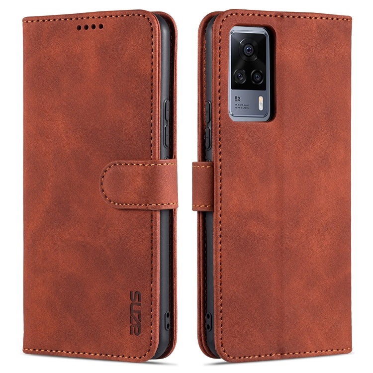 AZNS Skin Feel Calf Texture Horizontal Flip Leather Case with Card Slots &amp; Holder &amp; Wallet, For vivo S9e, For vivo Y17 / Y3 / Y3S