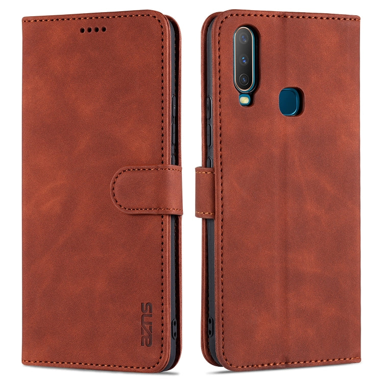 AZNS Skin Feel Calf Texture Horizontal Flip Leather Case with Card Slots &amp; Holder &amp; Wallet, For vivo S9e, For vivo Y17 / Y3 / Y3S