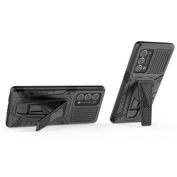 War Chariot Series Armor All-inclusive Shockproof PC + TPU Protective Case with Invisible Holder, For OPPO Reno6 Pro+ 5G, For Samsung Galaxy F52 5G