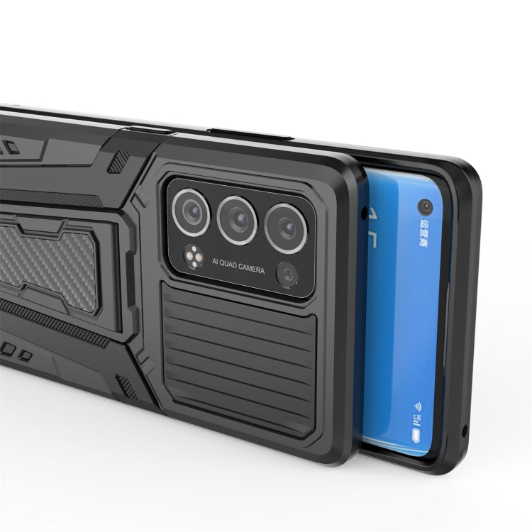 War Chariot Series Armor All-inclusive Shockproof PC + TPU Protective Case with Invisible Holder, For OPPO Reno6 Pro+ 5G, For Samsung Galaxy F52 5G