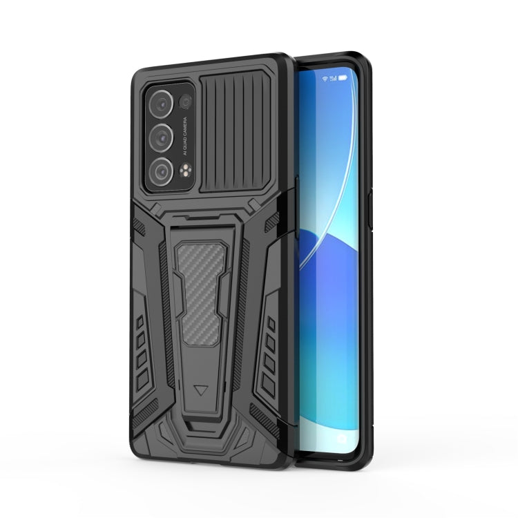 War Chariot Series Armor All-inclusive Shockproof PC + TPU Protective Case with Invisible Holder, For OPPO Reno6 Pro+ 5G, For Samsung Galaxy F52 5G