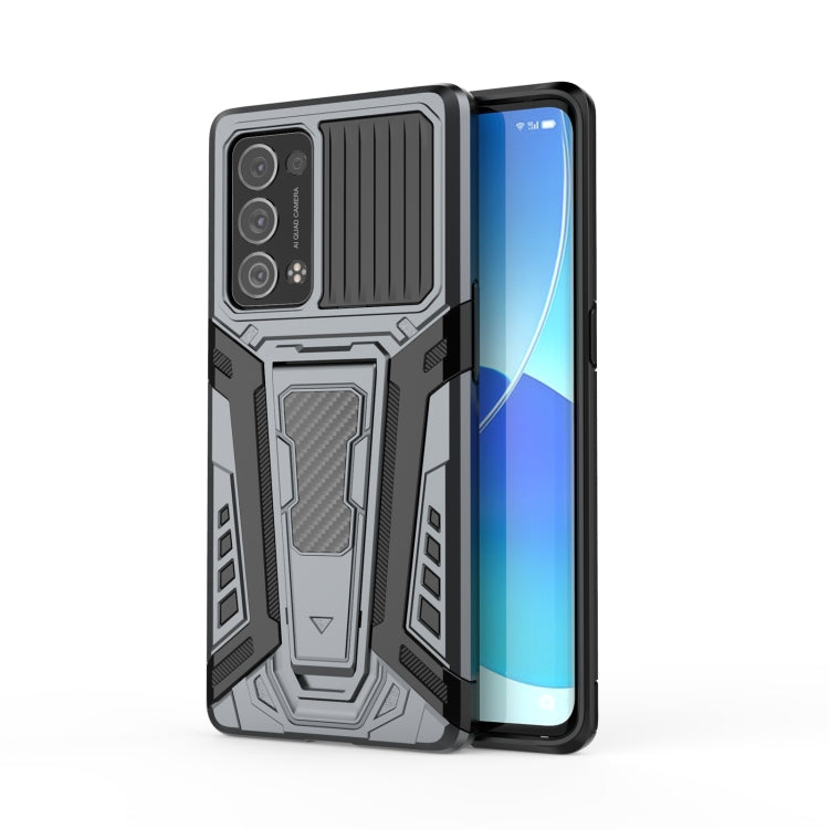 War Chariot Series Armor All-inclusive Shockproof PC + TPU Protective Case with Invisible Holder, For OPPO Reno6 Pro+ 5G, For Samsung Galaxy F52 5G