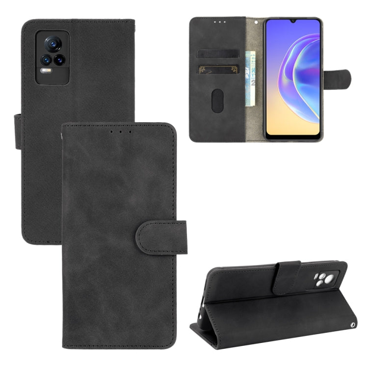 Solid Color Skin Feel Magnetic Buckle Horizontal Flip Calf Texture PU Leather Case with Holder & Card Slots & Wallet, For Vivo V21e 5G, For Xiaomi Mi 11 Lite