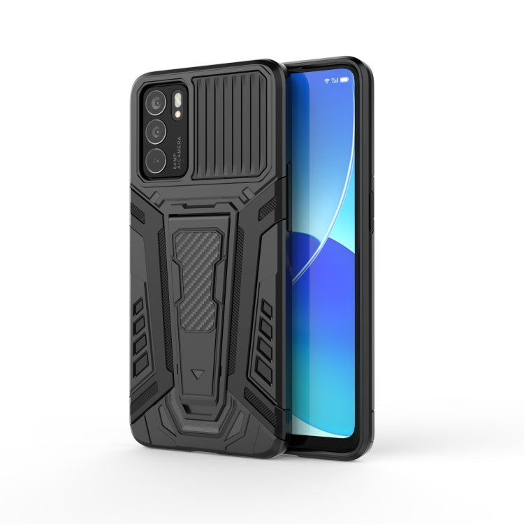War Chariot Series Armor All-inclusive Shockproof PC + TPU Protective Case with Invisible Holder, For OPPO Reno6 5G