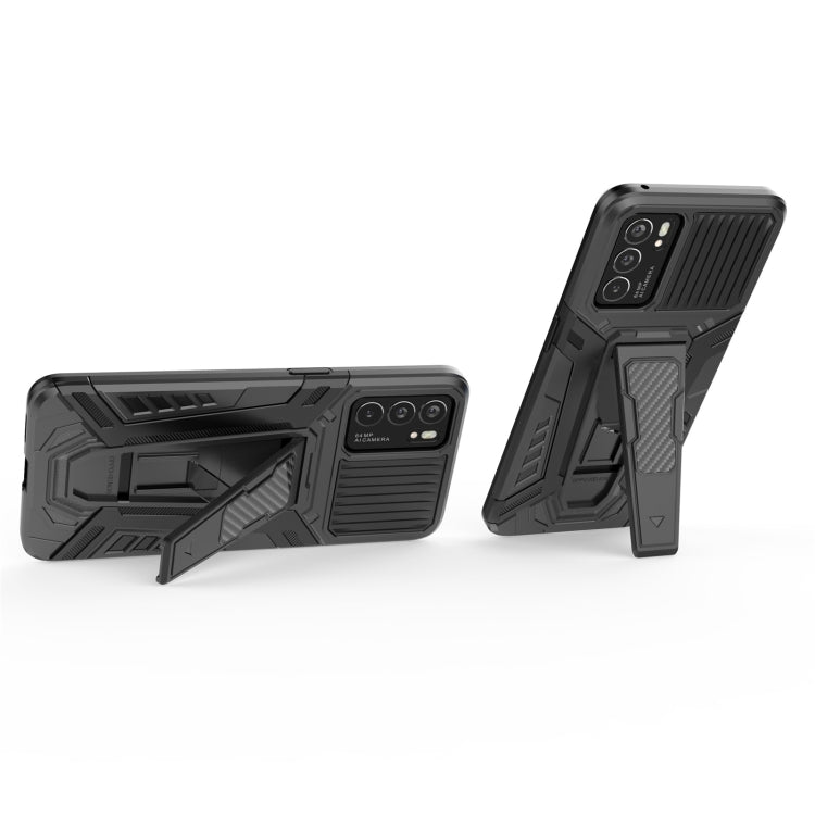 War Chariot Series Armor All-inclusive Shockproof PC + TPU Protective Case with Invisible Holder, For OPPO Reno6 5G