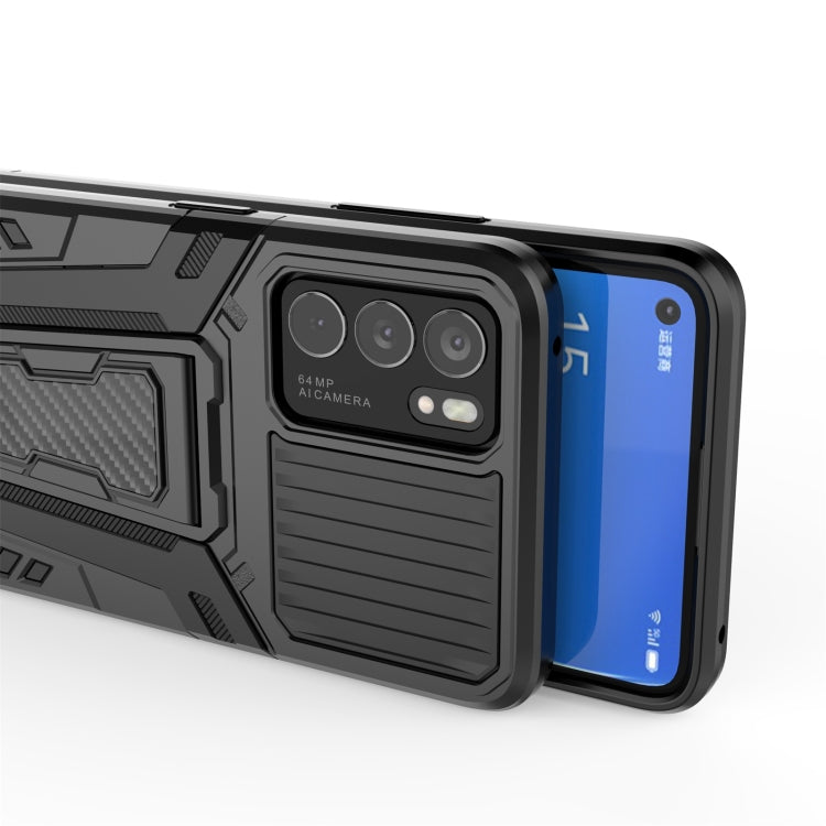 War Chariot Series Armor All-inclusive Shockproof PC + TPU Protective Case with Invisible Holder, For OPPO Reno6 5G