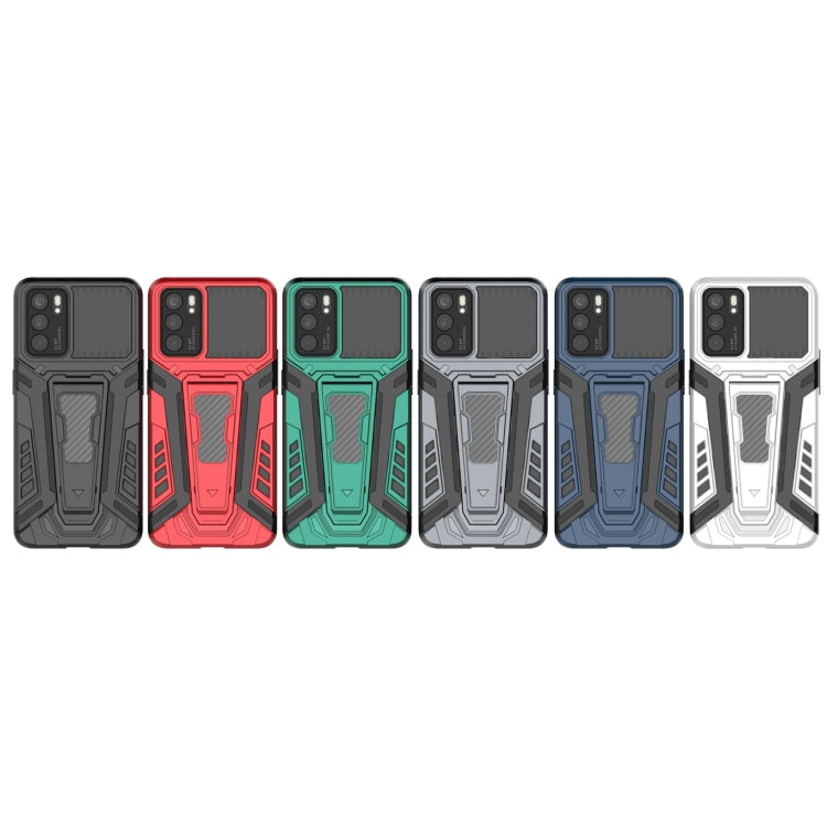 War Chariot Series Armor All-inclusive Shockproof PC + TPU Protective Case with Invisible Holder, For OPPO Reno6 5G