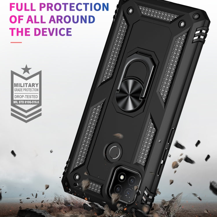 Shockproof TPU + PC Protective Case with 360 Degree Rotating Holder, For OPPO A15