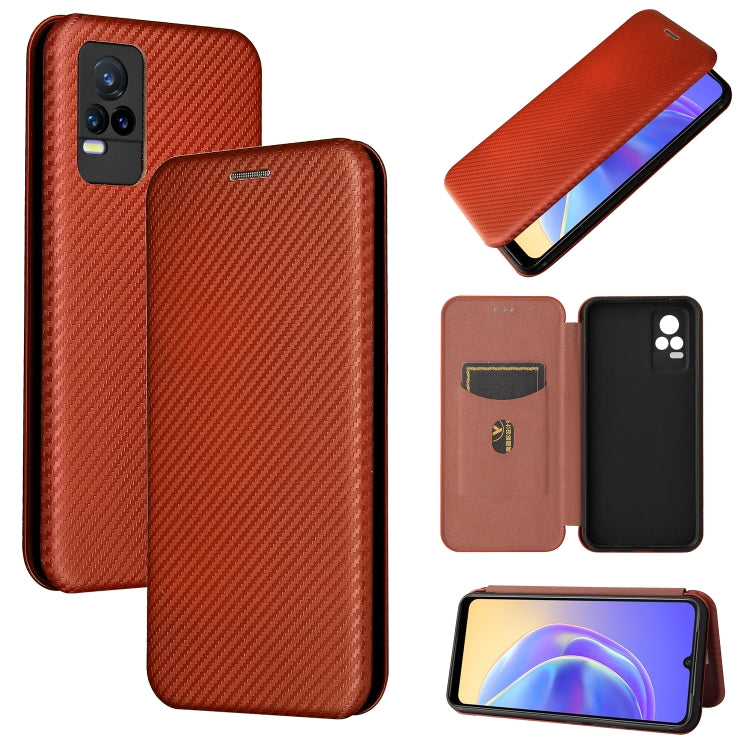 Carbon Fiber Texture Magnetic Horizontal Flip TPU + PC + PU Leather Case with Card Slot, For Motorola Moto G Stylus 5G, For Vivo V21e, For ZTE Nubia Red Magic 6R