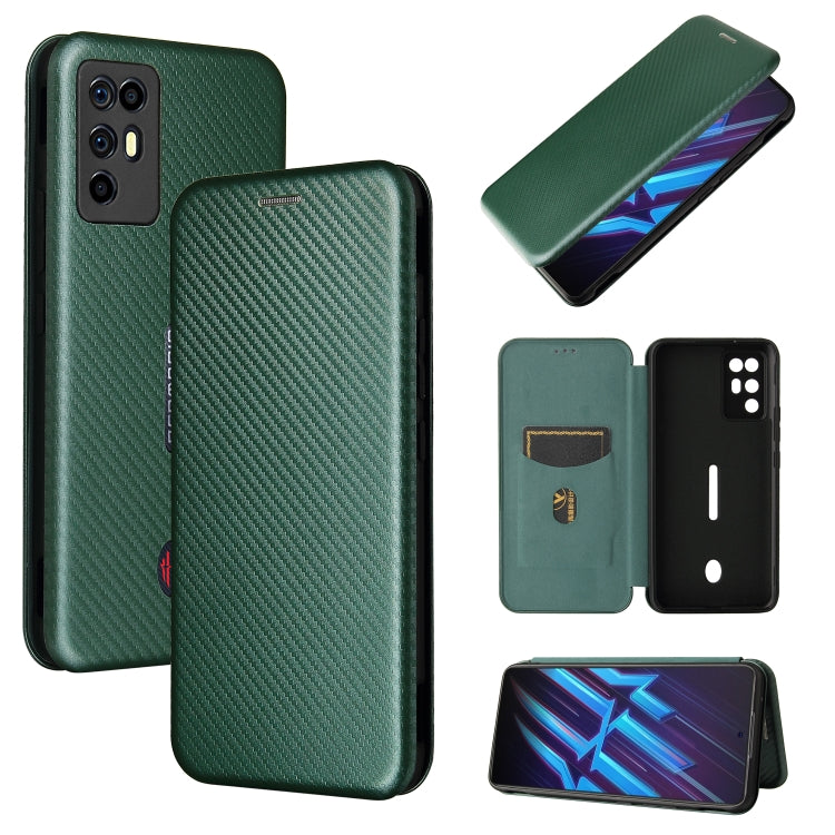 Carbon Fiber Texture Magnetic Horizontal Flip TPU + PC + PU Leather Case with Card Slot, For Motorola Moto G Stylus 5G, For Vivo V21e, For ZTE Nubia Red Magic 6R