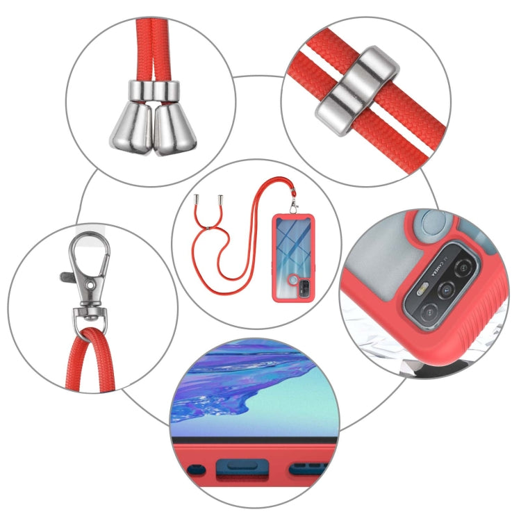 Starry Sky Solid Color Series Shockproof PC + TPU Protective Case with Neck Strap