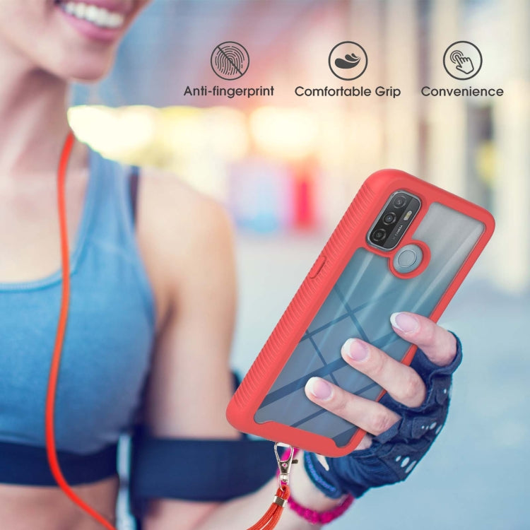 Starry Sky Solid Color Series Shockproof PC + TPU Protective Case with Neck Strap