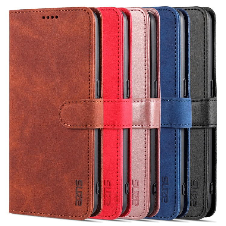 AZNS Skin Feel Calf Texture Horizontal Flip Leather Case with Card Slots &amp; Holder &amp; Wallet