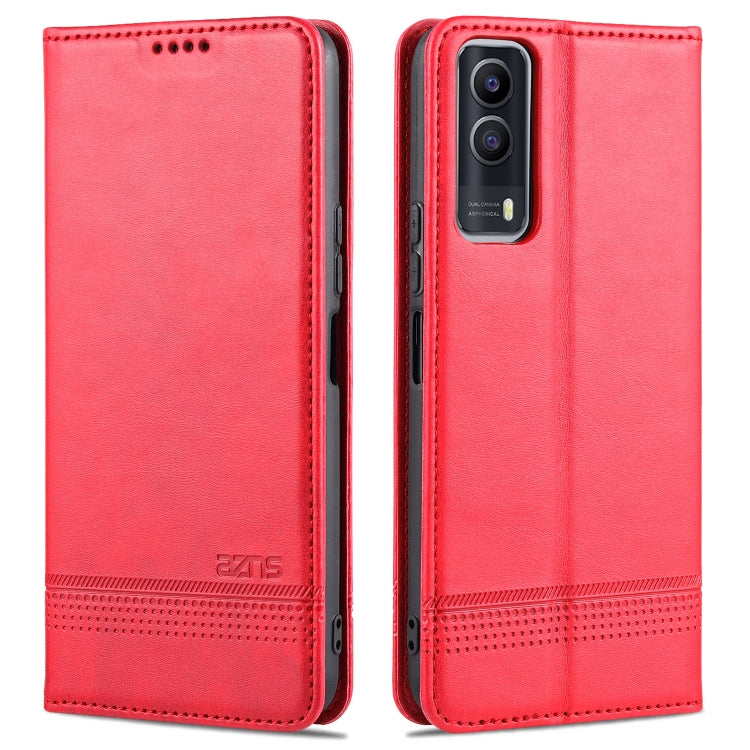 AZNS Magnetic Calf Texture Horizontal Flip Leather Case with Card Slots & Holder & Wallet, For vivo Y53s