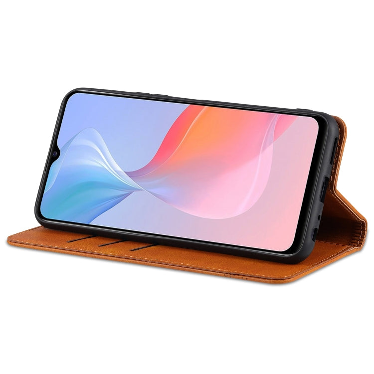 AZNS Magnetic Calf Texture Horizontal Flip Leather Case with Card Slots &amp; Holder &amp; Wallet, For vivo Y53s