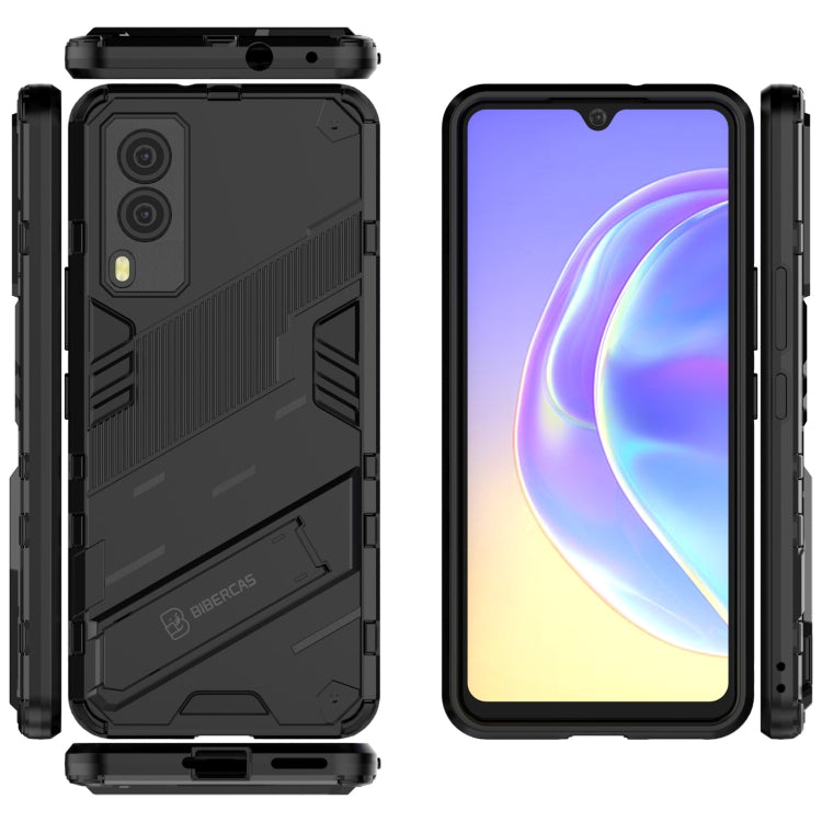 Punk Armor 2 in 1 PC + TPU Shockproof Case with Invisible Holder, For vivo V21e 5G, For Samsung Galaxy A72 5G / 4G