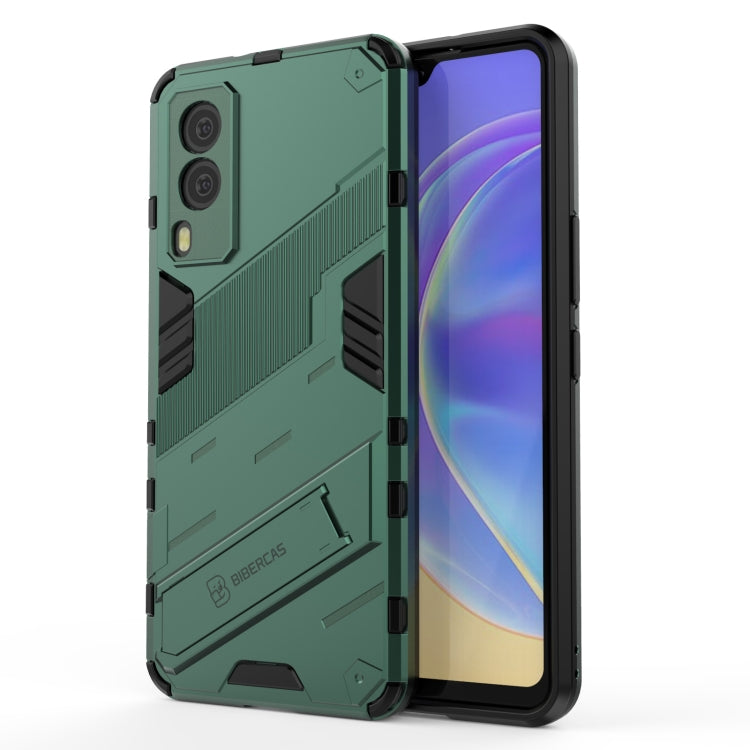 Punk Armor 2 in 1 PC + TPU Shockproof Case with Invisible Holder, For vivo V21e 5G, For Samsung Galaxy A72 5G / 4G