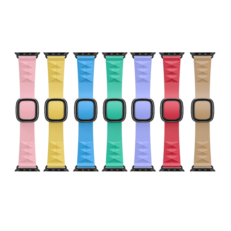 Modern Style Silicone Replacement Strap Watchband For Apple Watch Series 6 &amp; SE &amp; 5 &amp; 4 40mm / 3 &amp; 2 &amp; 1 38mm, Black Buckle, Rose Gold Buckle, Silver Buckle