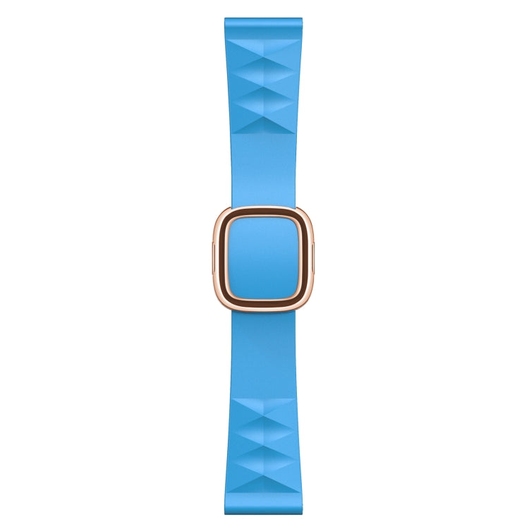 Modern Style Silicone Replacement Strap Watchband For Apple Watch Series 6 &amp; SE &amp; 5 &amp; 4 44mm / 3 &amp; 2 &amp; 1 42mm, Black Buckle, Rose Gold Buckle, Silver Buckle