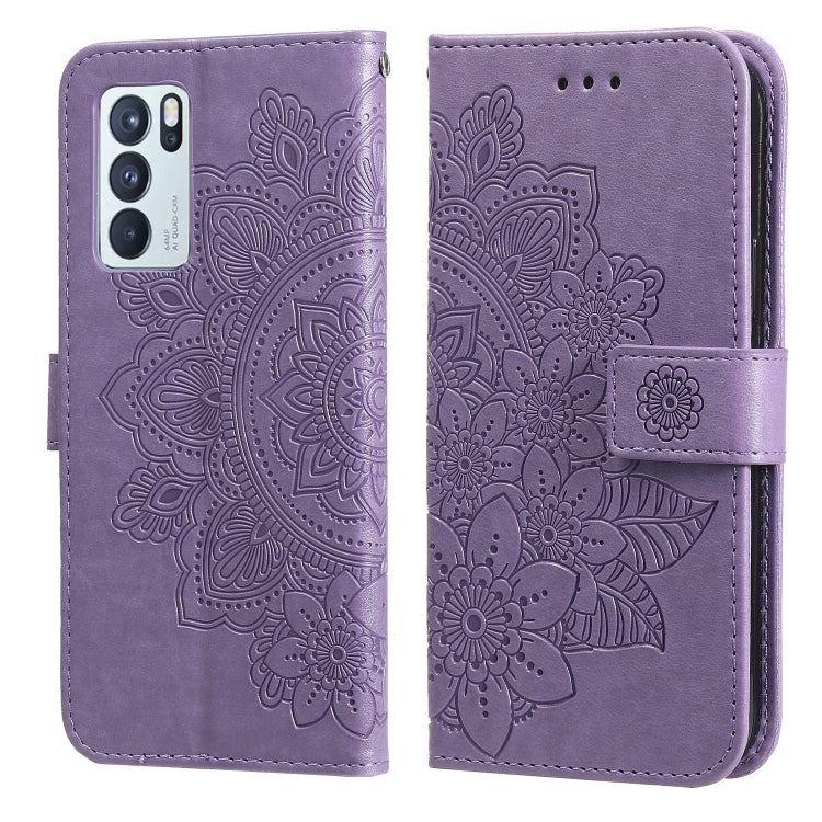 7-petal Flowers Embossing Pattern Horizontal Flip PU Leather Case with Holder & Card Slots & Wallet & Photo Frame