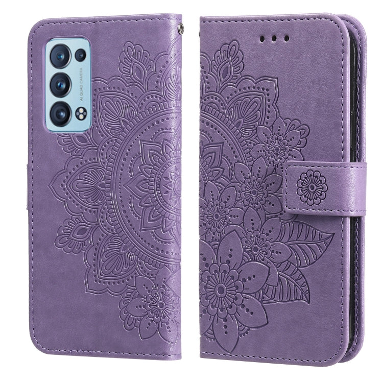 7-petal Flowers Embossing Pattern Horizontal Flip PU Leather Case with Holder & Card Slots & Wallet & Photo Frame