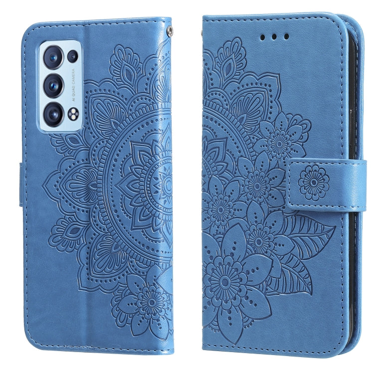 7-petal Flowers Embossing Pattern Horizontal Flip PU Leather Case with Holder &amp; Card Slots &amp; Wallet &amp; Photo Frame