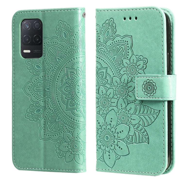 7-petal Flowers Embossing Pattern Horizontal Flip PU Leather Case with Holder &amp; Card Slots &amp; Wallet &amp; Photo Frame