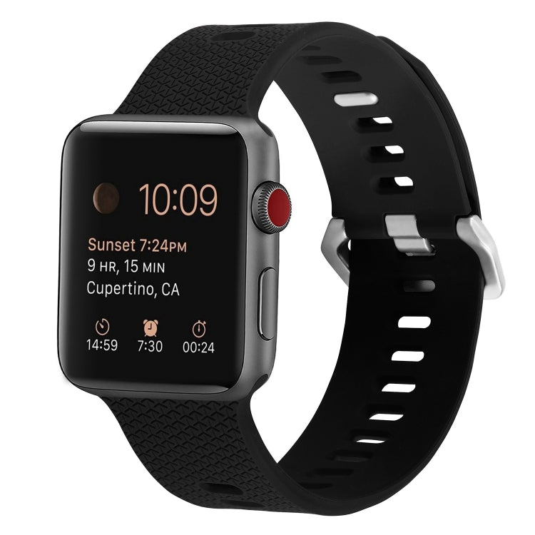 Silicone Replacement Strap Watchband For Apple Watch Series, 7 41mm / 6 &amp; SE &amp; 5 &amp; 4 40mm / 3 &amp; 2 &amp; 1 38mm, 7 45mm / 6 &amp; SE &amp; 5 &amp; 4 44mm / 3 &amp; 2 &amp; 1 42mm